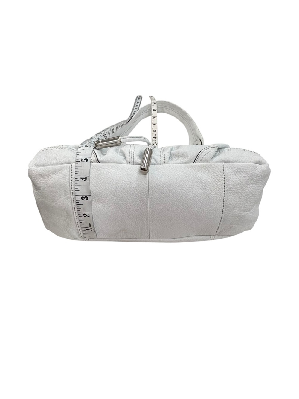 B. Makowsky White Pebbled Leather Shoulder Bag NWT Vintage Y2K - Picture 9 of 10